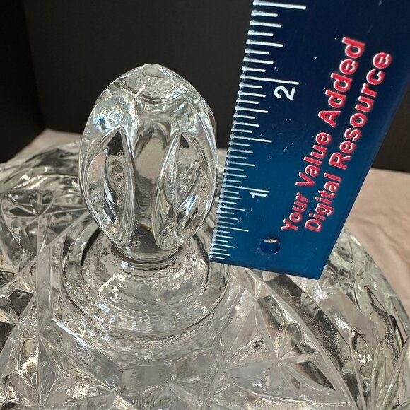 Anchor Hocking Star of David (EAPC) Glass Candy Dish with Lid Large Vintage - Picture 10 of 15